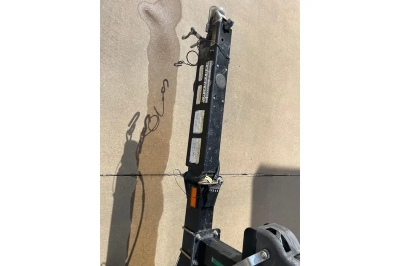 Slide: The Image of Trailer hitch of a 2008 Nitro NX 898 DC boat on concrete surface. - 9