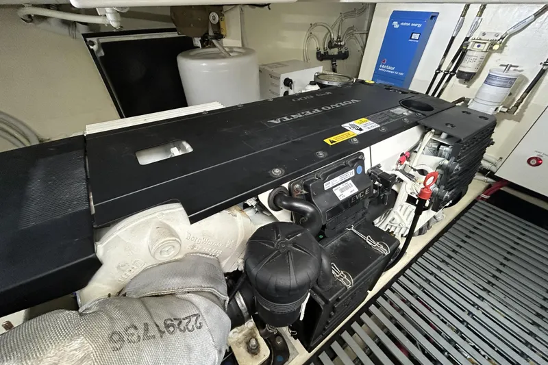 Slide: The Image of Engine room of a 2016 Tiara Yachts C44 Coupe with Volvo Penta engine. - 20