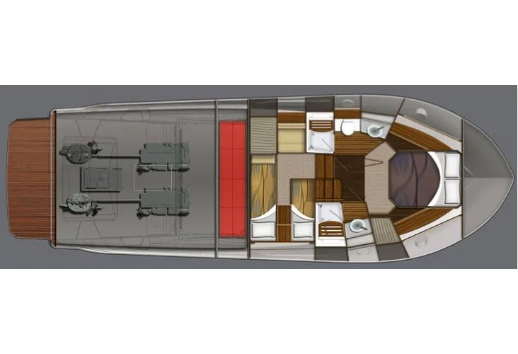 Slide: The Image of Manufacturer Provided Image: 2016 Tiara Yachts C44 Coupe floor plan, showcasing interior layout and engine room. - 22
