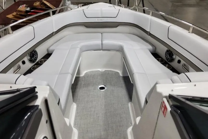 Slide: The Image of 2026 Formula 310 Bowrider I/O boat interior with spacious seating and modern design. - 17