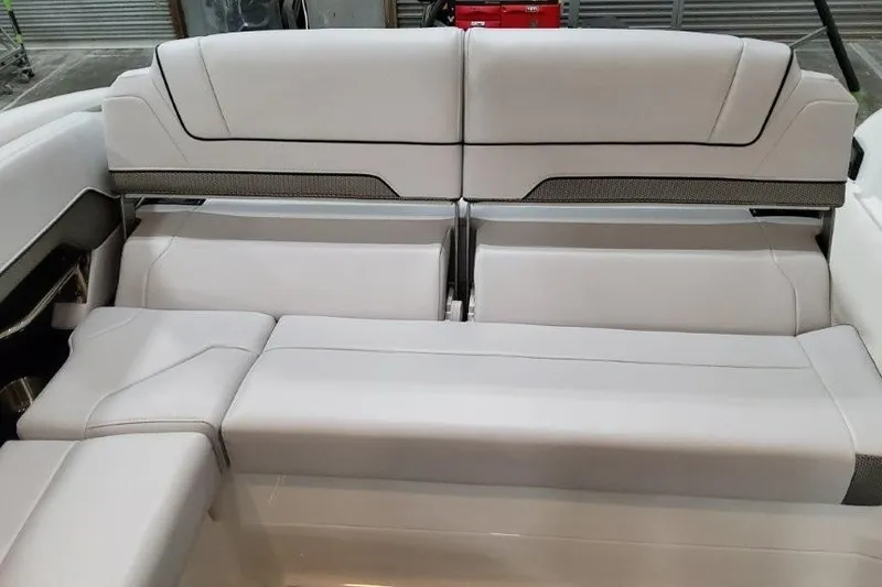 Slide: The Image of 2026 Formula 310 Bowrider I/O boat interior with sleek, modern seating design. - 37