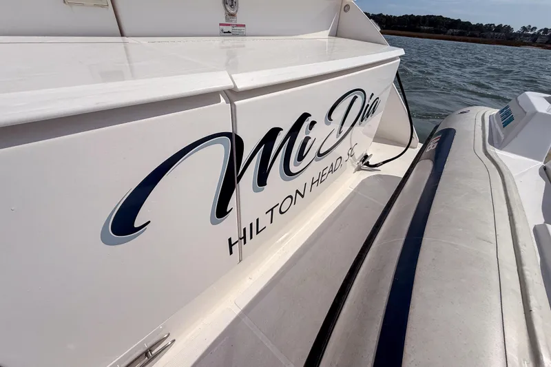 Slide: The Image of 2019 Tiara Yachts F53 Flybridge, "Mi Dia," docked at Hilton Head, SC. - 36