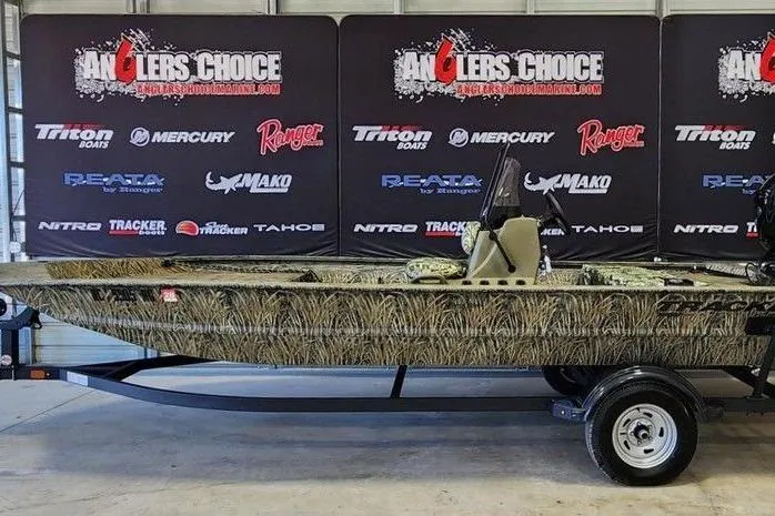 The Image of 2025 Tracker Grizzly 1860 CC boat displayed at Anglers Choice event. - 1