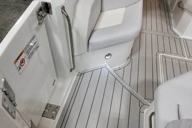 Slide: The Image of 2026 Formula 360 Crossover Bowrider I/O interior with sleek seating and modern flooring. - 20