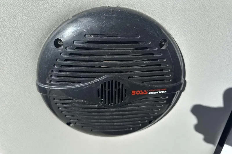 Slide: The Image of Close-up of a Boss Marine speaker on a 2023 Viaggio Del Mar 18F boat. - 21