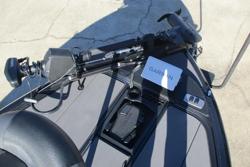 Slide: The Image of 2026 Nitro Z19 XL Pro boat with Garmin navigation system on deck. - 3