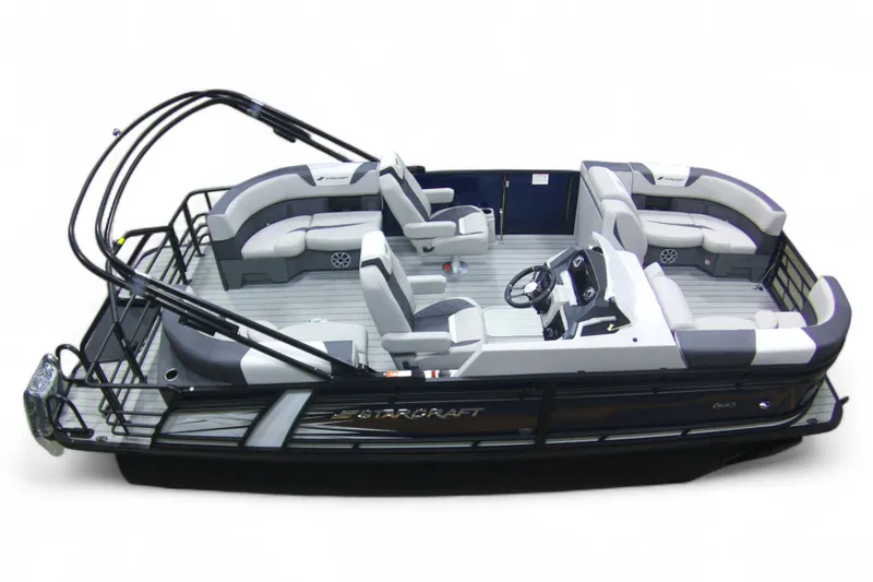 The Image of 2026 Starcraft SLS 3 R pontoon boat with modern seating and sleek design. - 1