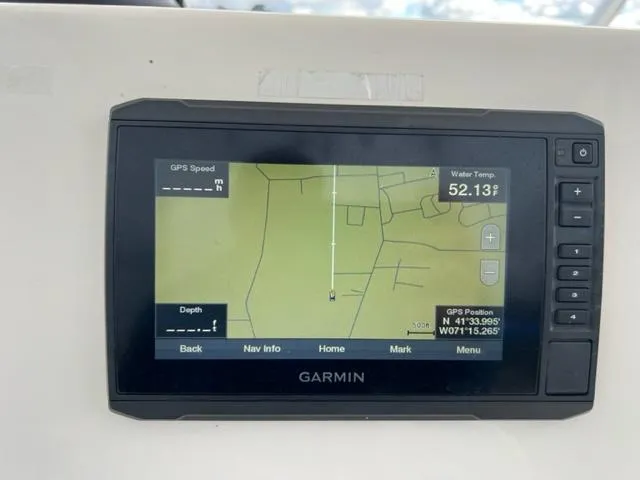 Slide: The Image of Garmin GPS on Cobia 237 Center Console, 2020 model. - 10