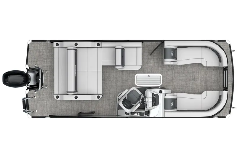 Slide: The Image of Manufacturer Provided Image: Top view of 2026 Barletta Cabrio 22U pontoon boat layout. - 8
