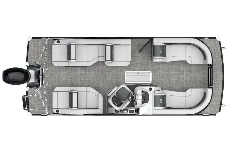Slide: The Image of Manufacturer Provided Image: Top view of 2026 Barletta Cabrio 22M pontoon boat interior layout. - 8