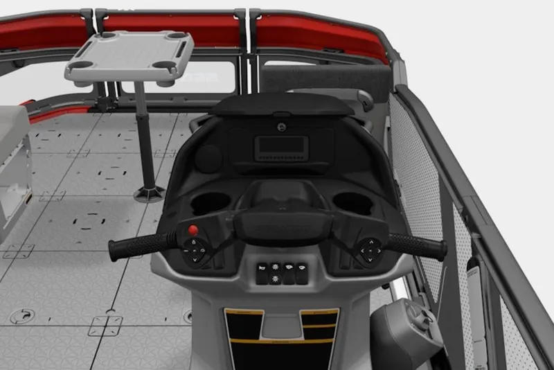 Slide: The Image of 2026 Sea-Doo Switch Compact dashboard and seating area with modern design features. - 3