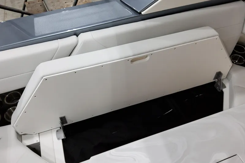 Slide: The Image of 2026 Formula 500 Super Sport Crossover boat interior storage compartment open. - 29