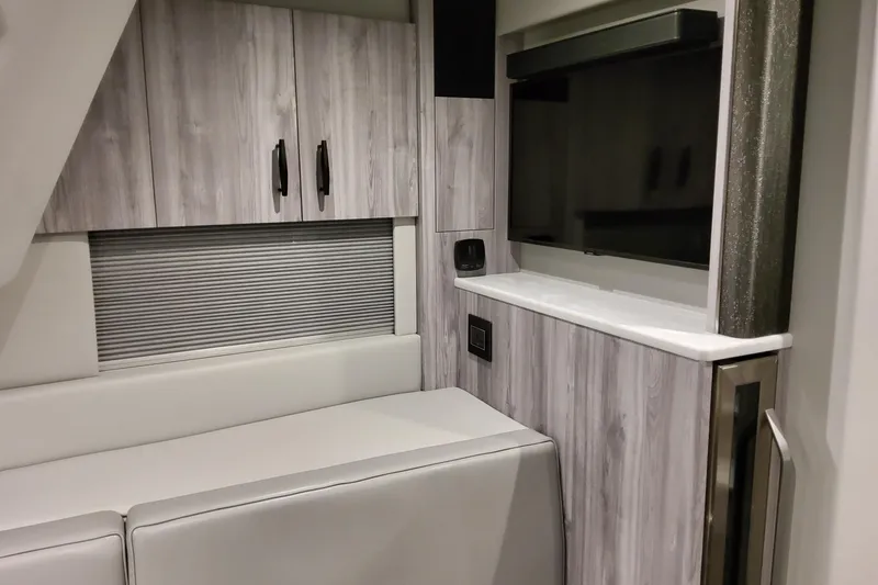 Slide: The Image of 2026 Formula 500 Super Sport Crossover interior with modern cabinetry and seating. - 41