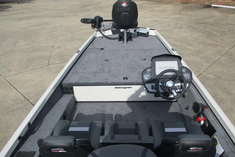 Slide: The Image of 2026 Ranger RT188 boat interior with Garmin system and seating. - 9