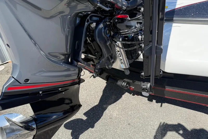 Slide: The Image of 2026 Skeeter FXR20 Apex boat engine close-up with sleek design and advanced technology. - 15