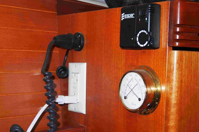 Slide: The Image of Control panel and gauge on 2004 Dufour 40 Performance yacht interior. - 67