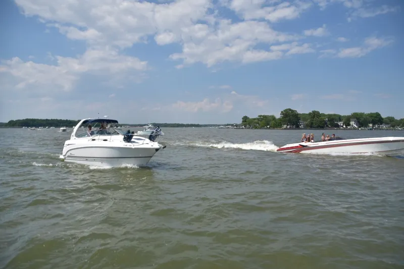 Slide: The Image of Chaparral Signature 270 boat on a lake, 2004 model. - 5