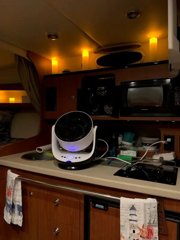 Slide: The Image of Interior of a Chaparral Signature 270 yacht with kitchen and lighting. - 9