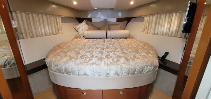 Slide: The Image of Luxurious bedroom in the 2012 Formula 37 Performance Cruiser. - 19
