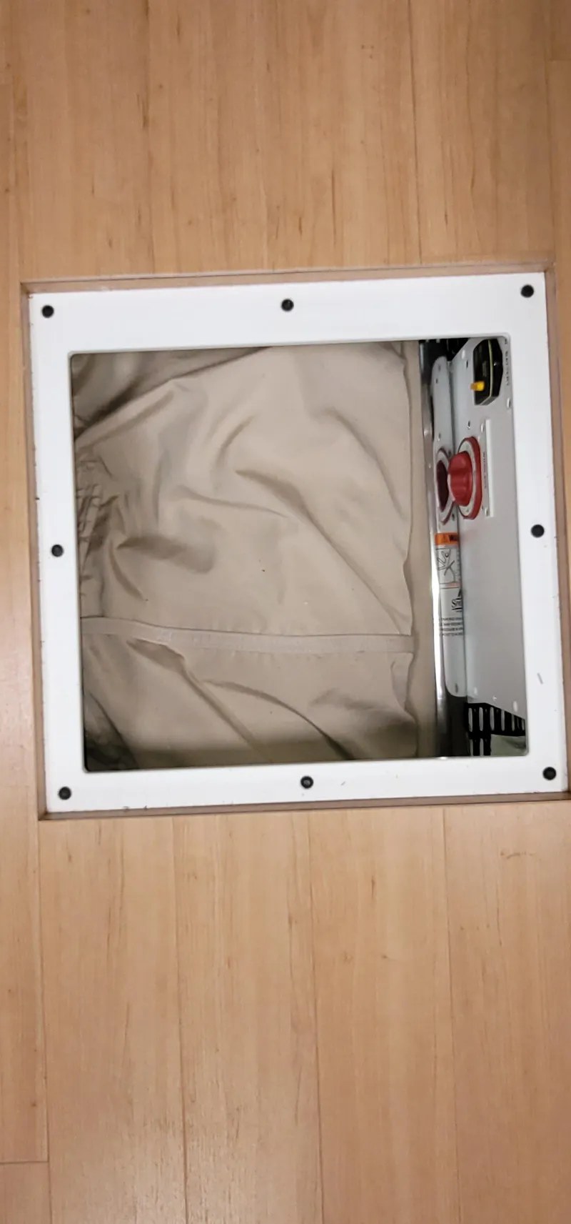 Slide: The Image of Access hatch on wood deck of 2012 Formula 37 Performance Cruiser. - 37