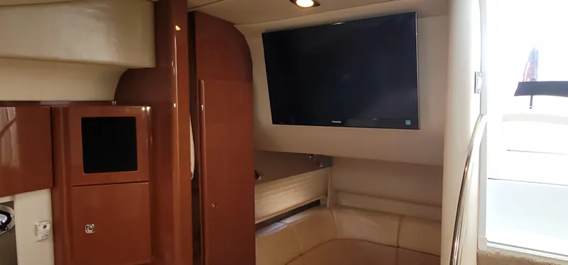 Slide: The Image of Interior of 2012 Formula 37 Performance Cruiser with TV and seating area. - 38