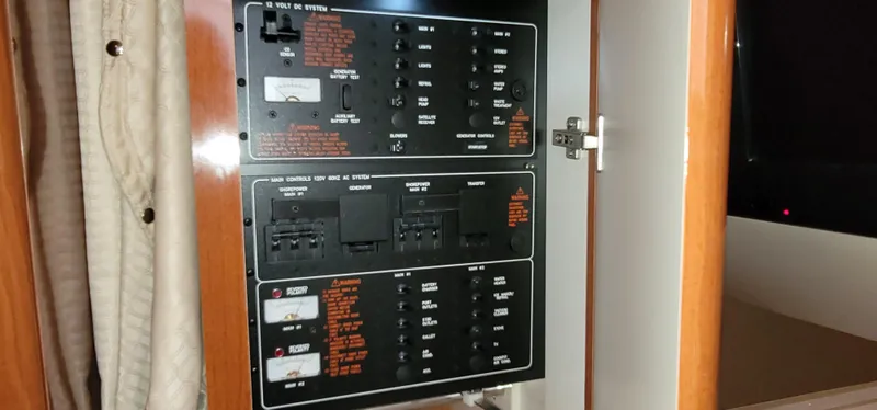 Slide: The Image of Electrical control panel of a 2012 Formula 37 Performance Cruiser. - 39
