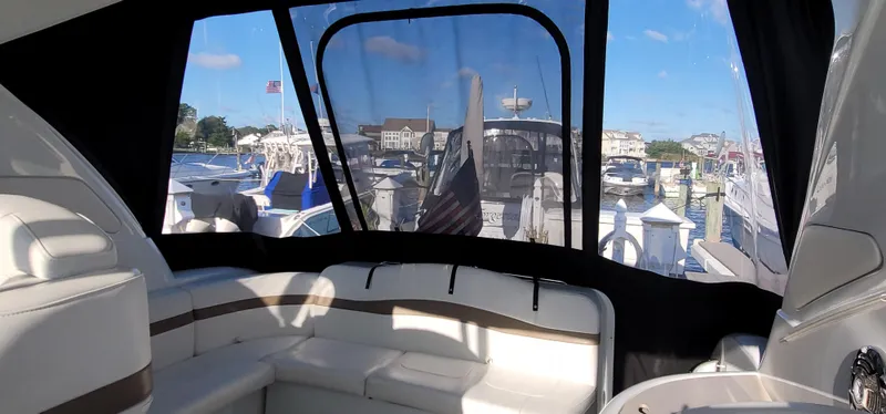 Slide: The Image of Interior of a 2012 Formula 37 Performance Cruiser at the marina. - 6