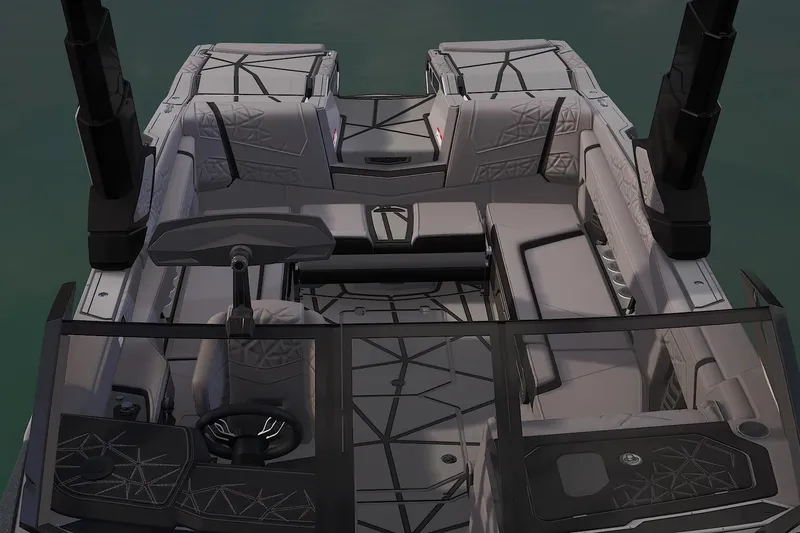 Slide: The Image of 2026 Nautique Super Air Nautique G25 Paragon interior with luxurious seating and modern design. - 8