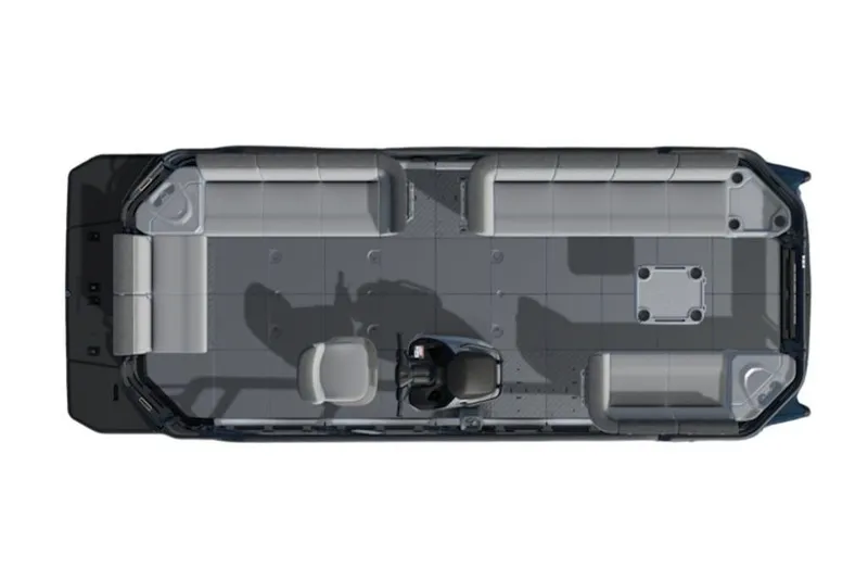 Slide: The Image of Top view of 2026 Sea-Doo Switch Cruise 21 pontoon boat layout. - 5