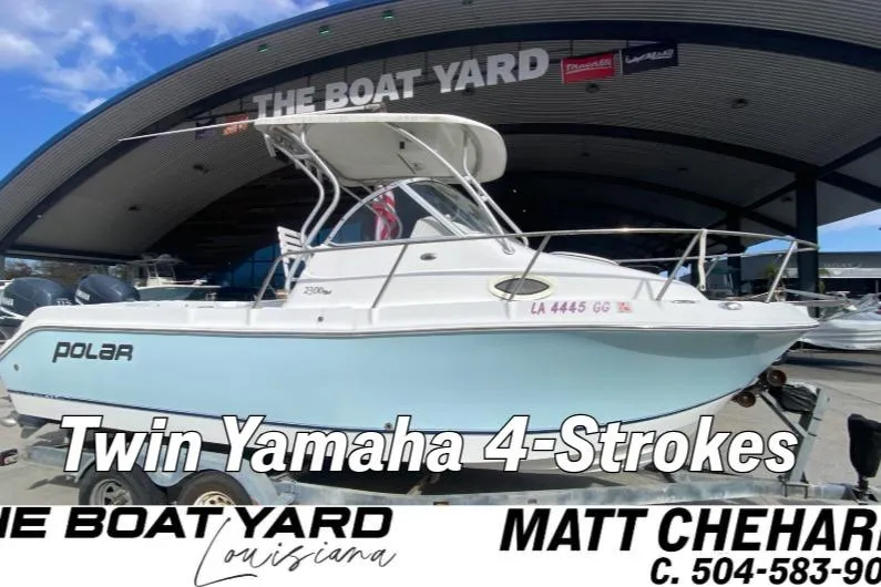 The Image of 2006 Polar 2300 Walkaround boat with twin Yamaha 4-stroke engines at The Boat Yard. - 1