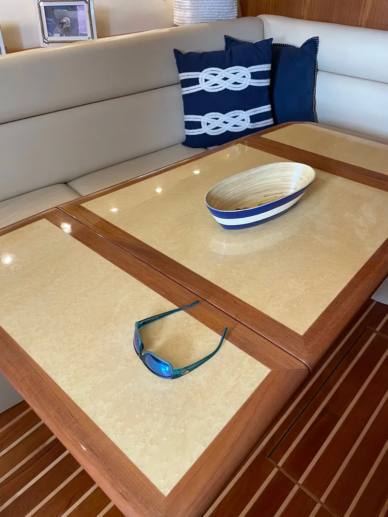 Slide: The Image of Display of a 2004 Tiara Yachts 42 Open showing hours and fuel usage. - 14