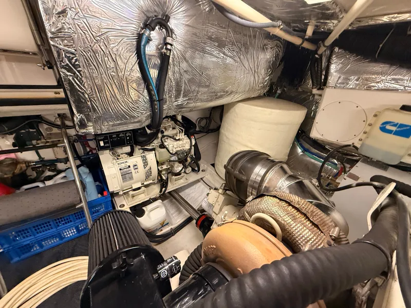 Slide: The Image of Engine room of 2004 Tiara Yachts 42 Open with Kohler generator. - 38