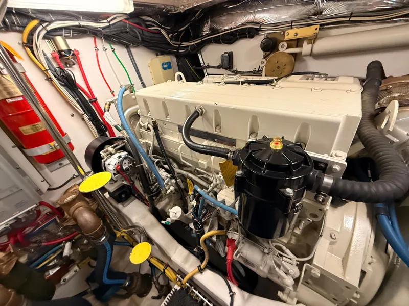 Slide: The Image of Engine room of a 2004 Tiara Yachts 42 Open yacht. - 39