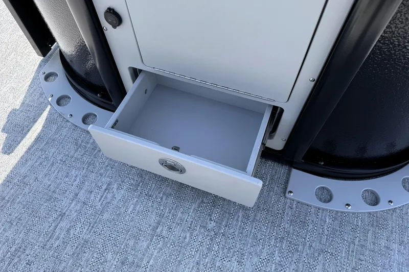 Slide: The Image of Open storage drawer on 2026 Premier 230 Sunsation Angler 2pt boat. - 38