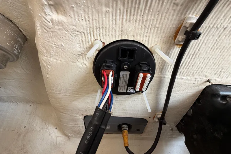 Slide: The Image of Electrical wiring setup on a 2015 Cobia 344 Center Console boat. - 131