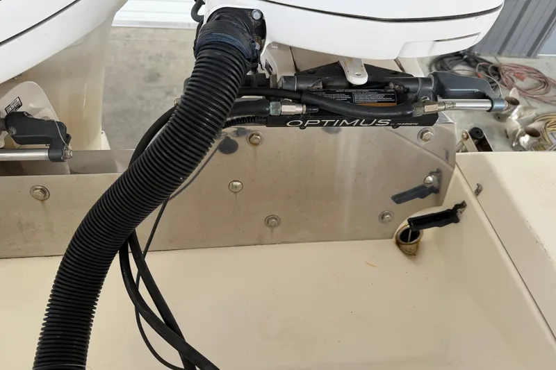 Slide: The Image of 2015 Cobia 344 Center Console boat with Optimus steering system components. - 154