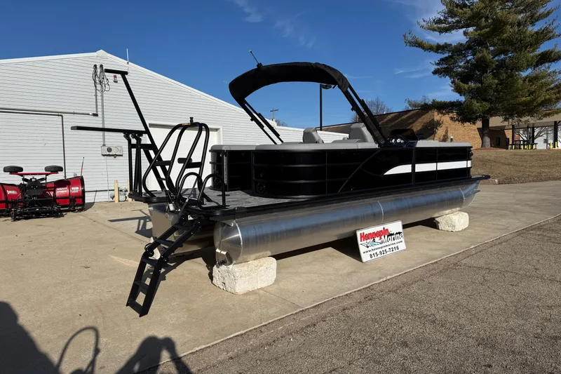 Slide: The Image of 2026 Bentley Pontoons Legacy 243 Navigator on display at Hennepin Marine dealership. - 8