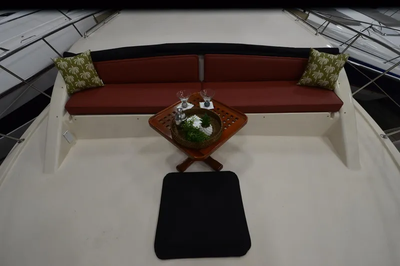 Slide: The Image of 1990 Jefferson 52 Marquessa ED yacht deck with seating and table setup. - 59