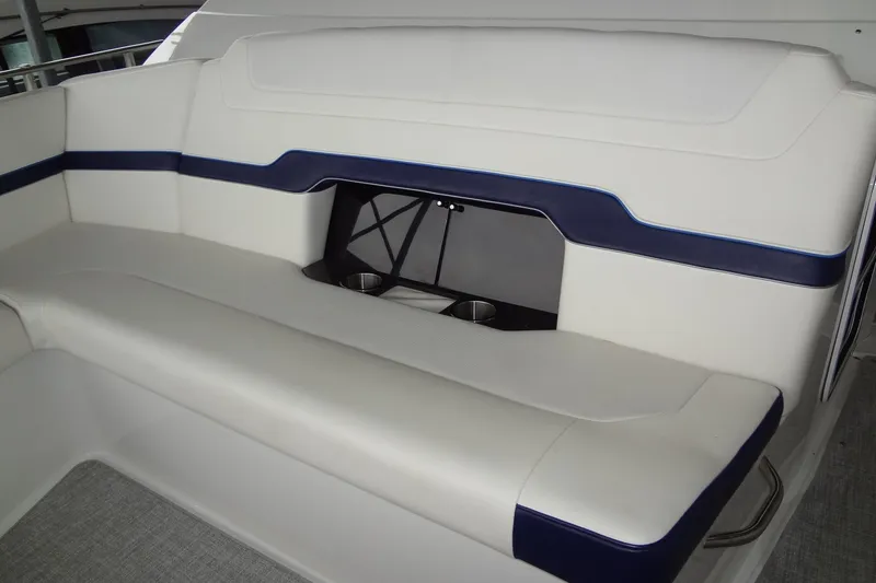 Slide: The Image of 2023 Formula 380 Super Sport Crossover I/O interior with luxurious white seating. - 46