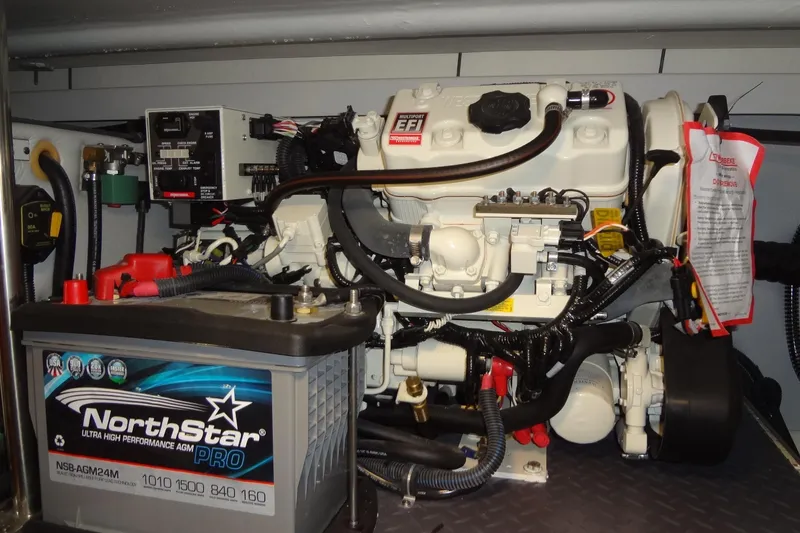 Slide: The Image of Control panel of 2023 Formula 380 Super Sport Crossover I/O with engine hours display. - 69