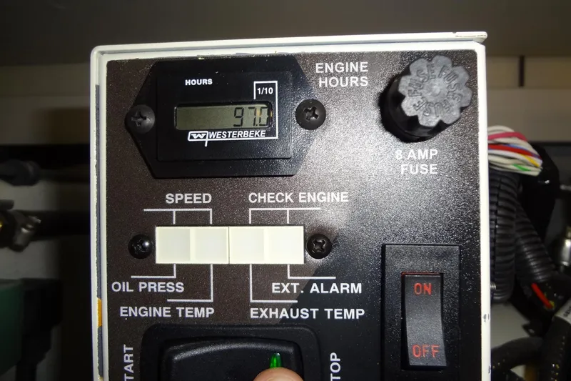 Slide: The Image of Engine room of 2023 Formula 380 Super Sport Crossover with Odyssey batteries and wiring. - 70