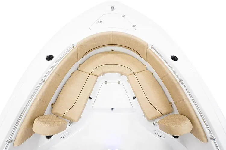 Slide: The Image of 2020 Sportsman Heritage 231 Center Console boat with tan seating and spacious deck. - 14