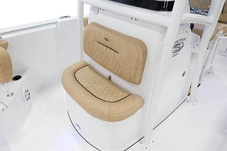 Slide: The Image of 2020 Sportsman Heritage 231 Center Console boat with tan seating and spacious deck. - 15