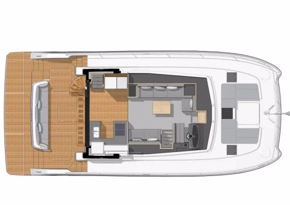 Slide: The Image of Manufacturer Provided Image: Manufacturer Provided Image: Manufacturer Provided Image: Fountaine Pajot MY 44 Deck Layout Plan - 61