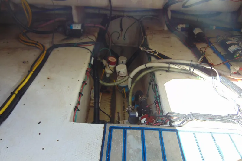 Slide: The Image of 2019 Stamas 390 Tarpon boat interior wiring and plumbing system. - 35