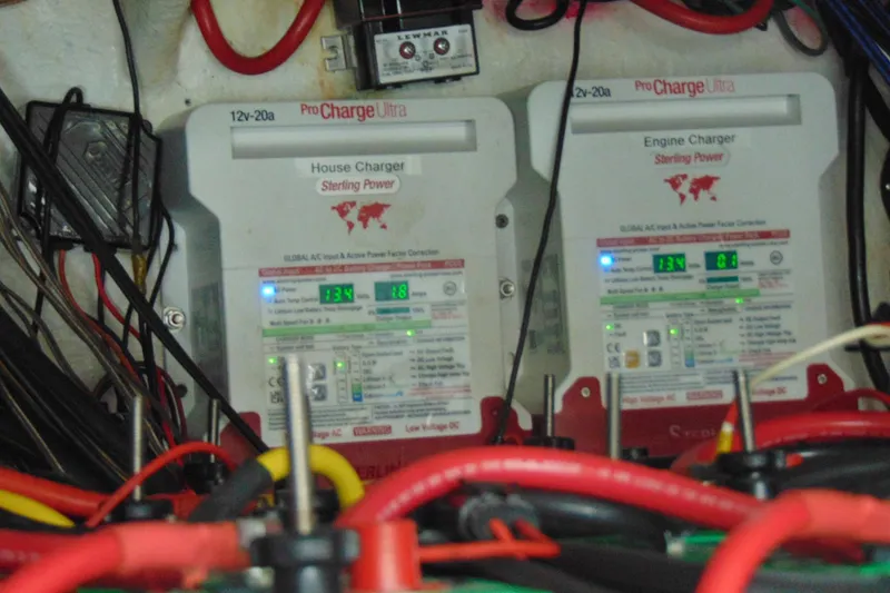 Slide: The Image of Electrical system of a 2019 Stamas 390 Tarpon with ProCharge Ultra chargers. - 38