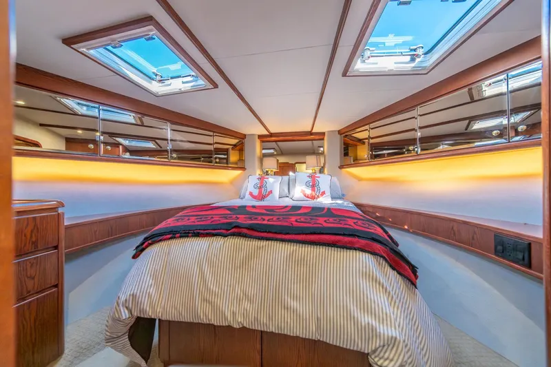 Slide: The Image of Luxurious bedroom interior of 1998 West Bay 58 Sonship Pilothouse MY yacht. - 40