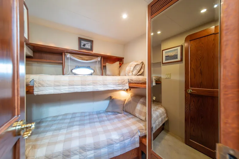 Slide: The Image of Cozy bunk bed cabin in 1998 West Bay 58 Sonship Pilothouse MY yacht. - 44