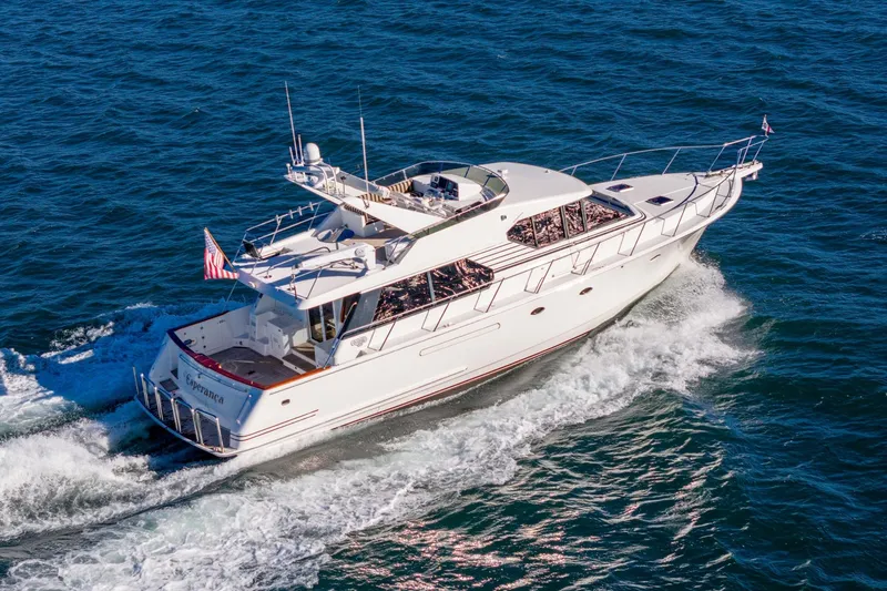 Slide: The Image of 1998 West Bay 58 Sonship Pilothouse MY cruising on open water. - 6