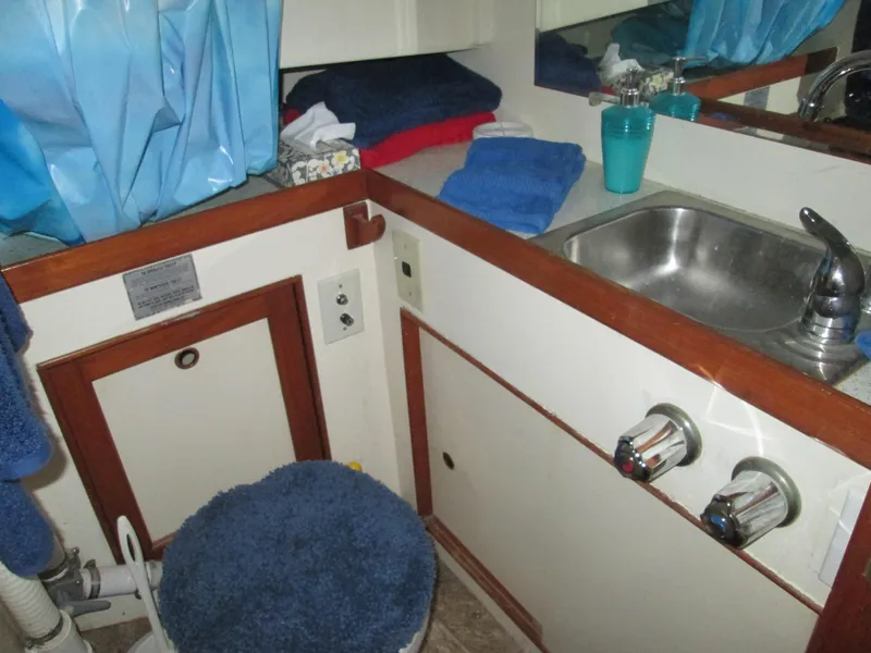 Slide: The Image of Interior of a 1966 Grand Banks 32 Sedan yacht. - 18